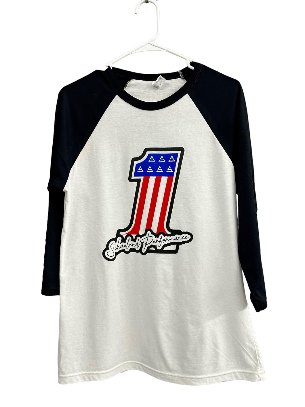 Schauland Performance America #1 Logo Baseball Tee (Blk Sleeve)